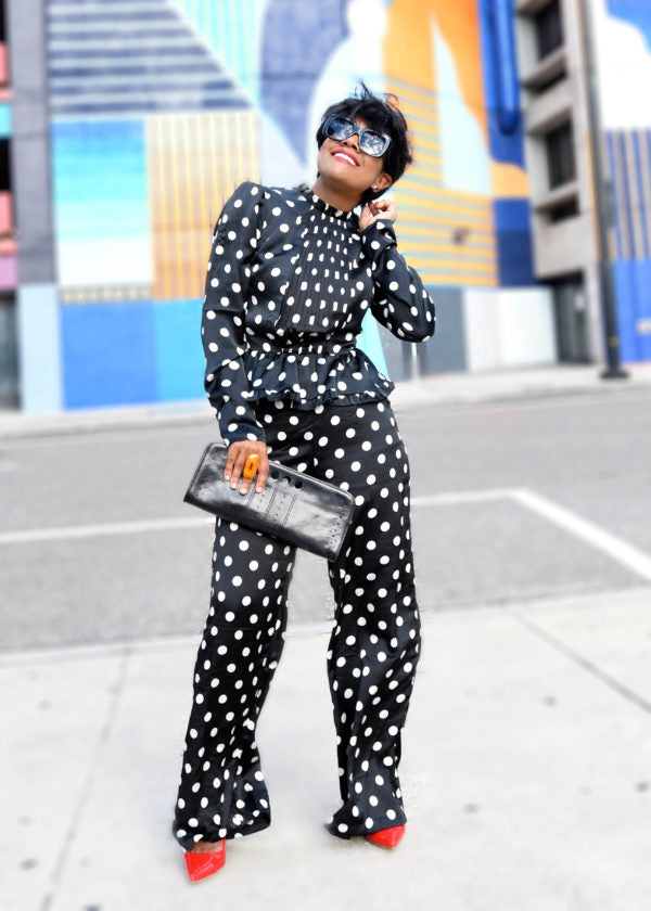 Polka Poppin | Peplum Pants Set – Fourth & Jack