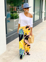 Palazzo in Paradise | Palm Print Wide Leg Pant