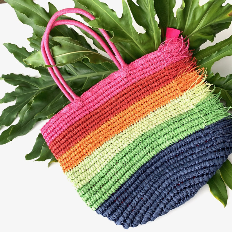 True Colors | Straw Tote Bag