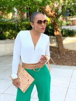 In Charge| Long Sleeve Stretch Bodysuit